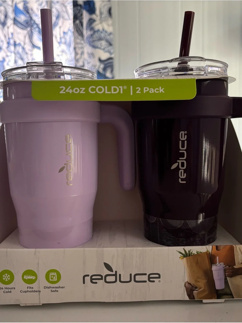 Reduce 24oz Insulated Travel Mug 2-Pack – Lavender & Dark Purple